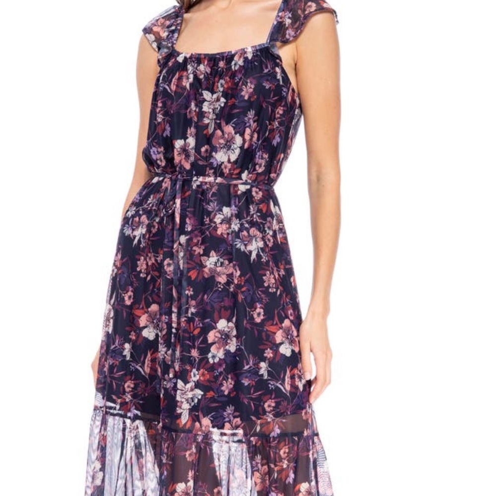 Bobeau navy floral dress NWT size large